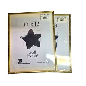 Furst Brothers 10x13 Goldtone Wall Frames New in Package Excellent Condition